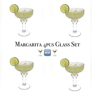 Elegant Clear Yucatán Margarita Glass Set of 4 each 13.5oz ~New~